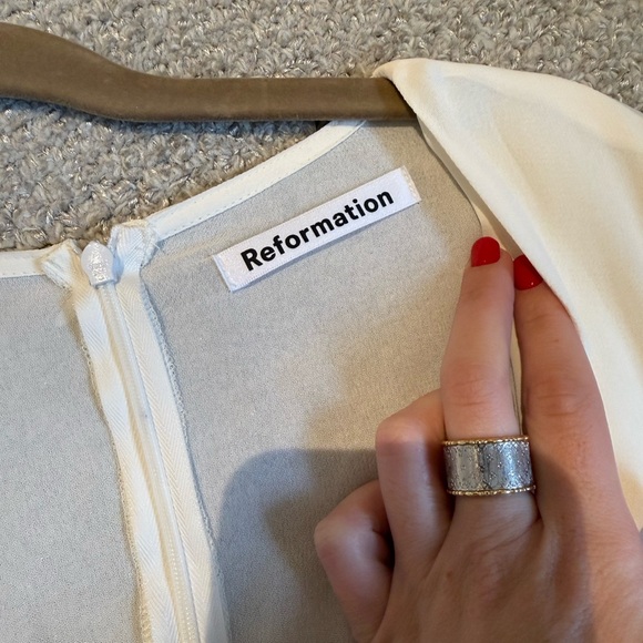 Reformation Laurelei Dress in Ivory - Picture 2 of 6